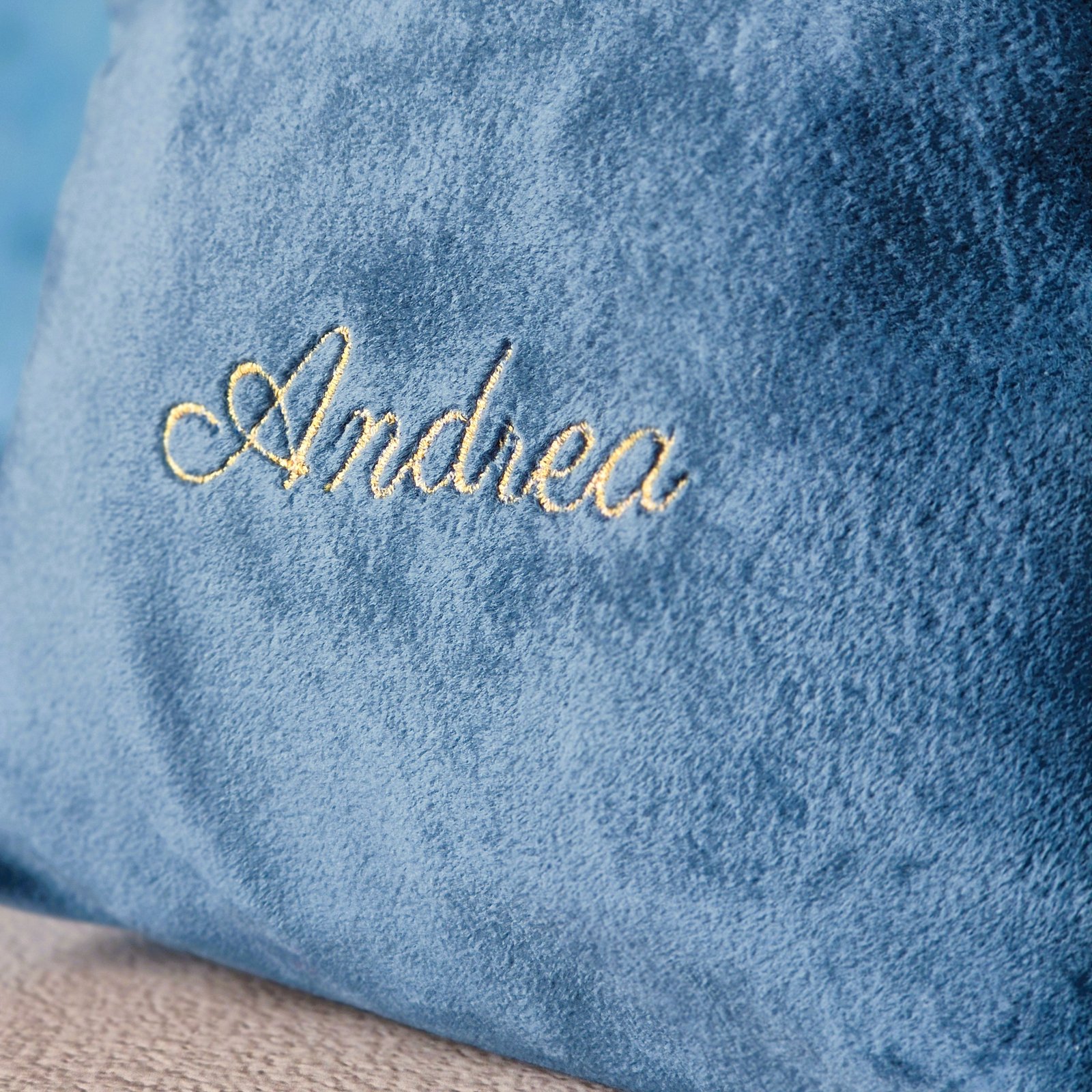 Edoaria bags and pouchs with personnalised with name in gold embroidery, unique gift for her